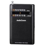 オーディオコム AM/FM ポケットラジオAudioComm RAD-F3868Z(07-3868)