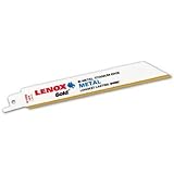 LENOX Tools 21069618GR Gold Power Arc Reciprocating Saw Blade, For Medium Metal, Sheet Metal Cutting