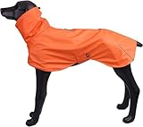 Marscharm 犬 レインコート 犬カッパ 犬服 犬ジャケット ペット雨具 軽量 防水 犬コート 犬用雨合羽 梅雨対策 雪対策 着脱簡単 ドッグ レインコート 小型 中型 大型犬用 (オレンジ, 3XL)