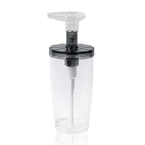 FIORE シャンプー ボディ ソープ 詰め替えボトル ブラック 520ml ディスペンサー 広口 大容量 おしゃれ シール付き Lindpark BK520
