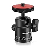 Hemmotop ボールヘッド ミニ 自由雲台 アルミ製 マイクロ パノラマ雲台 360度回転可能 耐荷重5kg 超軽量 H28 ブラック