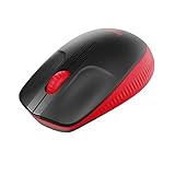 ロジクール フルサイズ ワイヤレス マウス M190RD ワイヤレスマウス 左右対称 無線 USB windows mac chrome M190 レッド 国内正規品