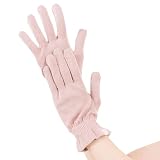ハンドケア 「匠と美」 シルク手袋 手荒れ UVカット おやすみナイトケア手袋 日本製 nanosilkee × WAKISAKA GLOVES 「朝に潤う手袋」ベージュピンク ハンドクリームの後に