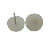 Amanaoteラウンドラージヘッドネイル0.6 "直径プラスチックフラットヘッドカラーホワイトソファデコレーションパック80