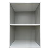 コーナンオリジナル 2段カラーボックス グレー/ホワイト