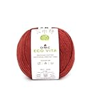 ディーエムシー(DMC) ECO VITA エコヴィータ リサイクルコットン 毛糸 並太 #005 レッド系 100g 250m DMC388