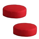 ホームテイスト しっとり沈むカバーリング低反発クッション 洗濯可能なクッションカバー 丸型 【 joue - ジュー - 】 同色2個SET (レッド) SH-07-JURDSET-RD