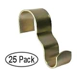 25パック真鍮メッキスチール画像レールフックワイド 25 Pack