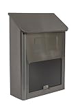 Qualarc WF-L002 Metros Rectangular Stainless Steel Wall Mount Mailbox with Window, Silver/Black [並行輸