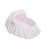 Cambrass Basket with Frills and Hood Une (47 x 84 cm, Classic Pink) by Cambrass