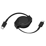 オウルテック 両引きタイプ 巻取り式 USB Type-C to Type-Cケーブル 1.2m PD60W 急速充電 データ転送 480Mbps USB2.0 軽量 コンパクト 温度センサー 静音 巻取り iPhone 16 / 16 Plus / 16 Pro / 16 Pro Max/スマートフォン/タブレット対応 ブラック OEC-CBR2CC12-BK