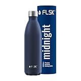 FLSK フラスク 炭酸対応 水筒 750ml 真空断熱 ドイツ ステンレスボトル 保温 保冷 炭酸OK 魔法瓶 直飲み ギフト ミッドナイト