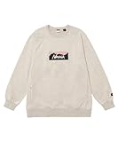 [ナンガ] スキーウェア スウェット メンズ＜2025＞ ECO HYBRID BOX LOGO SWEATSHIRT/エコハイブリッドボックスロゴスウェットシャツ / NW2441-1F001-A OATMEAL L