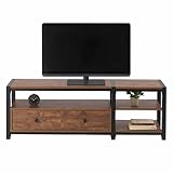 ドウシシャ テレビボード テレビ台 ローボード 幅120 木製 可変棚 引き出し付き 32型 40型 43型対応 黒フレーム ダークブラウン 御洒落 頑丈 北欧 ナチュラル 収納 スリム 木製棚 幅120×奥行き30×高さ40cm BC120H-TV