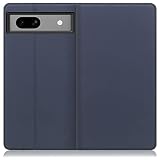 LOOF SKIN SLIM Google Pixel 7a googlepixel7a pixel7a ケース カバー 手帳型 スマホケース 手帳型ケース カード収納 マグネット付き ベルトなし [ネイビー]