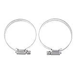 SM SunniMix 304ステンレス鋼　ホースクリップ　パイプ　チューブクランプ　ファスナー　2個　耐食性　耐錆性　高品質　全6サイズ　 - 27-51mm