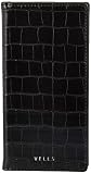 グルマンディーズ VELES iPhone12/12 Pro(6.1インチ)対応 フリップカバー(クロコダイル) ブラック VLS-65BK