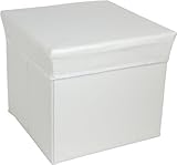 Tadpoles Square Shaped Storage Box Stool, White by Tadpoles [並行輸入品]