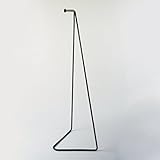 TETSUBO テツボ 革巻きハンガー （オイル仕上） アイアン×レザー スチール製ハンガー デザイナーズインテリア 小泉誠 シンプルデザイン 日本製 miyakonjo product KUWAHATA (黒)