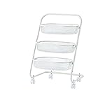 ワイヤーバスケットワゴン 3段 アイボリー【ストア･エキスプレス】