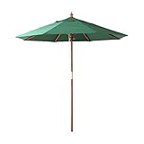 天然木　木製パラソル 210cm【ソナタ-SONATA-】パラソル　撥水 天然木 グリーン