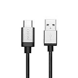 CeeOne USB-C & USB 2.0 高耐久ナイロン ケーブル (2m) Type-C機器対応 新しいMacBook / Nexus 5X / ChromeBook Pixel / Nokia N1 Tablet 他対応 ブラック