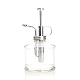 Purism Style-ガラス＆真鍮の噴霧器 透明な色のガラスのボトル＆真ちゅうスプレー (クローム色)