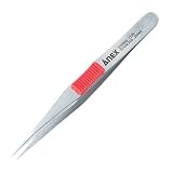 アネックス(ANEX) ステンレスピンセット ラバーグリップ付 強力型 120mm 12本組 No.210