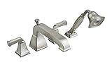 American Standard 2555.921.295 Town Square Deck-Mount Tub Filler with Personal Shower, Satin Nickel 
