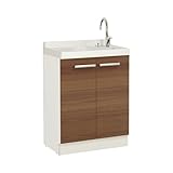 LIXIL(リクシル) INAX リフラ 化粧台本体 クリエモカ×プレーンネオホワイト FRVN-605YR-P/LM2H