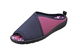 [パンジー] 6665 サンダル レディース ストレッチ ソフト 柔らか 花柄 L ネイビー
