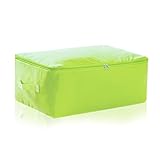 Anten 2個セット　梅雨対応　ふとん収納袋　衣類整理袋　折りたたみ　衣替え　洋服収納　かさばる布団をスッキリ収納　布製　防水　防臭 押入れ収納 ハート形チャック （グリーン）