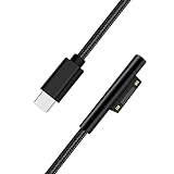 Dalugo Surface向け 充電ケーブル ナイロン Type-C to Surface充電ケーブル 15V 3A PD対応 1.8m マイクロソフト向け サーフェス用 充電コード 【45W/15V以上のPD充電器が必要】 対応 Surface Pro 8/7/6/5/4/3/Pro X/Surface Go/Laptop Go/Surface Book用 電源ケーブル