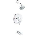Grohe 35073001 Concetto single-handle 2-sprayタブ&シャワー蛇口でStarlight Chrome