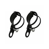 汎用 ウインカー ステー 信号の取付金具を回【２個セット】27mm～36mm 鉄製 ウインカーステー ベース 取付 バンド リアステー フォークク クランプ，ウインカー取付バンド 固定器具 信号ブラケット 穴あけ不要 取付簡単 シグナル/ウィンドシールドなどの取り付けに使用できます （ブラック）