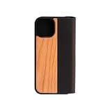 「iPhone 15/14/13 FLIPCASE」木目の美しさをシンプルに表現、質感が心地よい iPhone 15/14/13専用手帳型ケース (チェリー)