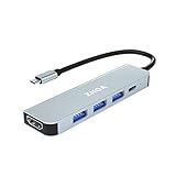 ZHOA USB Cハブ 5in1 USB Cドッキングステーション Type C 変換アダプタ タイプC ハブ USB 3.0 USB 2.0×2 USB-C 2.0 ポート付き 4K HDMI 87W 高速充電ポート 搭載 スリム設計 軽量 持ち運び便利 アダプター MacBook Air/MacBook Pro/iPad Pro USB C デバイス対応 (5-in-1)