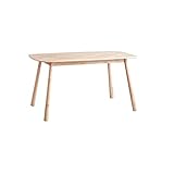 ナチュラル／【幅135cm】 ダイニング ダイニングテーブル テーブル食卓テーブル 食卓 4人掛け 4人用 高さ89cm 単品 北欧 天然木 カフェ ナチュラル シンプル