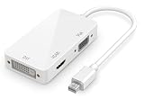 Thecom Mini Displayport to HDMI DVI VGA 3in1変換アダプター Thunderbolt to HDMI MiNi DP ビデオアダプタ 1080pサーポート (ホワイト 1個)