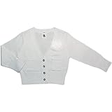 [訳あり商品]カーターズ（Carter's）　3歳用　女の子用シルバーホワイトローズコサージュ付きVネック長袖カーディガン,白ニットカーディガン,コーデトップ3t(93-98cm)