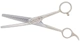 C-MON 03739 Cadillac Professional Barber 39 Tooth Thinner Shear, Straight/Beveled Edge Blade, 7-Inch