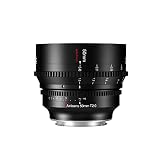 7artisans 50mm T2.0 大口径フルフレームシネレンズ L マウント、シグマ FP 用マニュアルフォーカス低歪みムービーレンズ、ミラーレスカメラ対応、パナソニック S1 S1H S5、ライカ SL SL2、ブラック