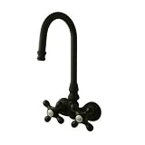 Elements of Design DT0715AX Hot Springs Wall Mount Clawfoot Tub Filler, 4-3/4' in Spout Reach, Oil R