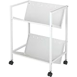 イワサキ ベーシック傾斜ファイルワゴン　２段　ライトグレー