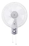 山善 扇風機 30cm 壁掛 引きひもスイッチ 風量3段階調節 ホワイト YWS-J306(W)