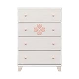 カントリー風 幅55cm 4段チェスト 脚付き 桐タンス 完成品