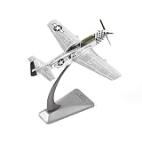 NUOTIE P51-D マスタング 1/72 金属製飛行機モデルキット スタンド付き 第二次世界大戦 ダイキャスト戦闘機モデル ヴィンテージ プレビルド 軍用機 (大きな美しい人形)