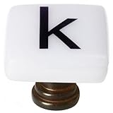 Sietto k-1110新しいヴィンテージ文字K 1 – 1 / 4インチスクエアキャビネットノブ、 K-1110-ORB