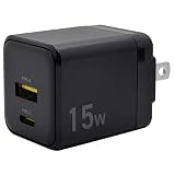 ラスタバナナ USB充電器 AC USB Type-A + Type-C 5V 3A 15W スマートIC搭載 iPhone対応 チャコールグレー RACCA3A01CGRY