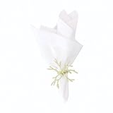 Beaded Spray Sea Glass Napkin Ring